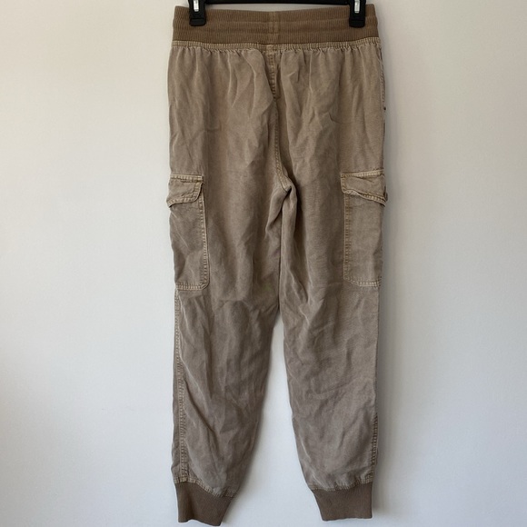 Aerie Cargo Tan Drawstring Elastic Waist Pull On Baggy Comfy Jogger Pants XS - Picture 4 of 12